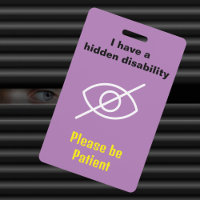 Hidden disability Lanyard Invisible illness ID
