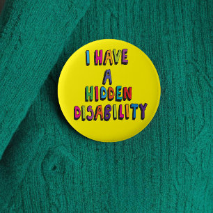 Hidden disability pin badge