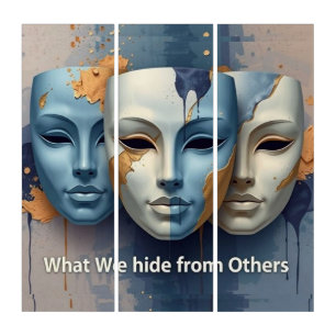 Hidden Emotions - Contemporary Surreal Mask Triptych