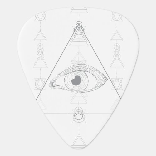 Hidden Eye Secret Knowledge Esoteric Geometric Guitar Pick