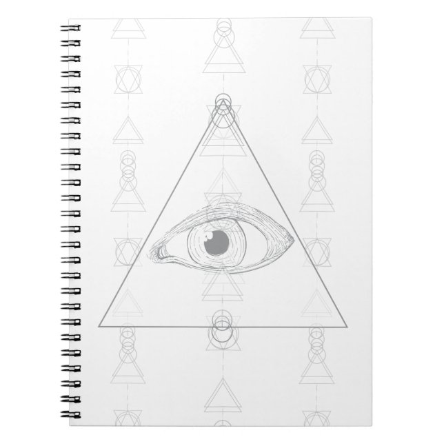 Hidden Eye Secret Knowledge Esoteric Geometric Notebook (Front)