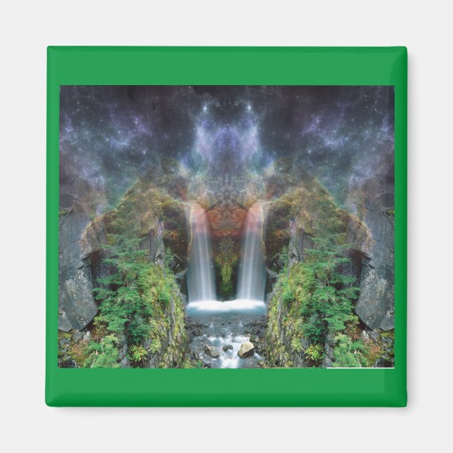 Hidden Faces in Fantasy Waterfalls Magnet (Front)