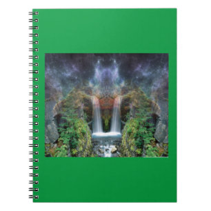 Hidden Faces in Fantasy Waterfalls Notebook