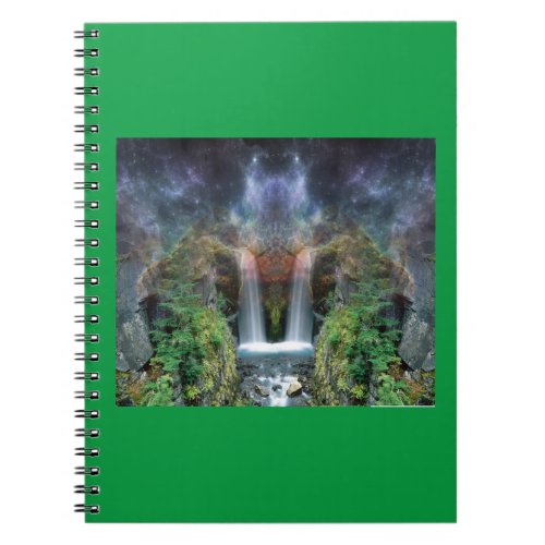 Hidden Faces in Fantasy Waterfalls Notebook