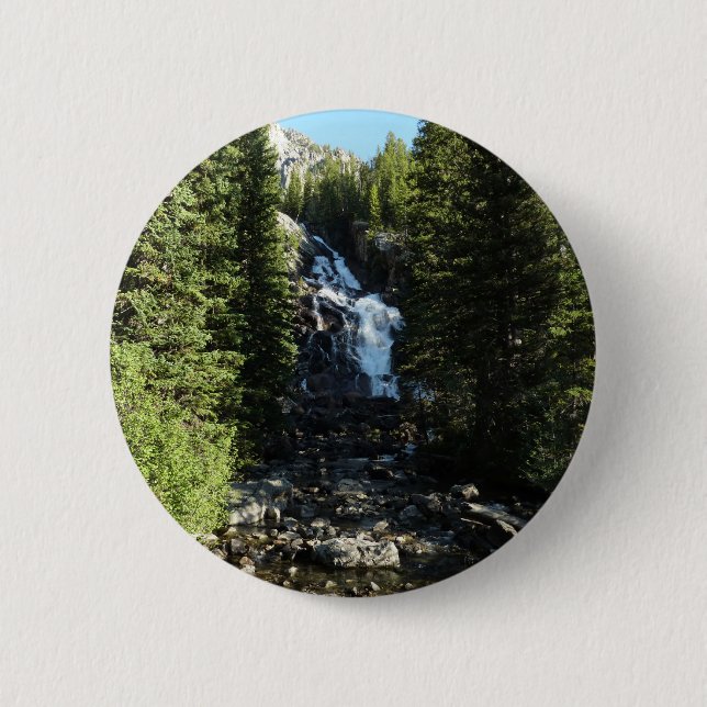Hidden Falls in Grand Teton National Park Button (Front)