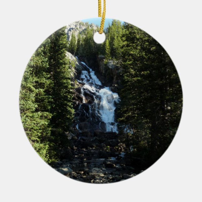 Hidden Falls in Grand Teton National Park Ceramic Ornament (Front)