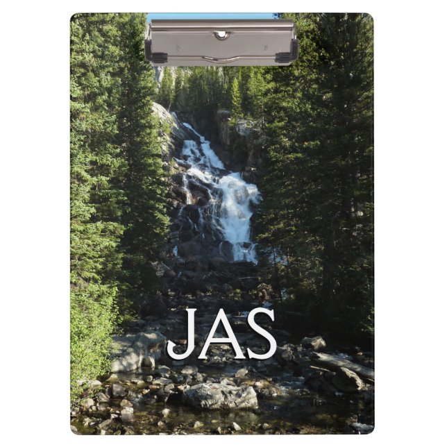 Hidden Falls in Grand Teton National Park Clipboard (Front)