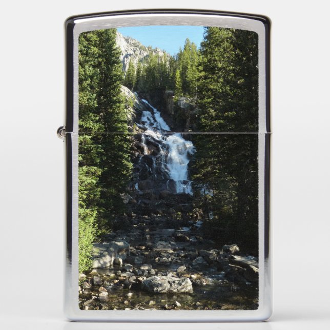 Hidden Falls in Grand Teton National Park Zippo Lighter (Front)