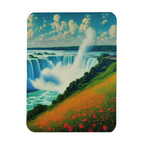 Hidden Falls in Spring Bloom Magnet