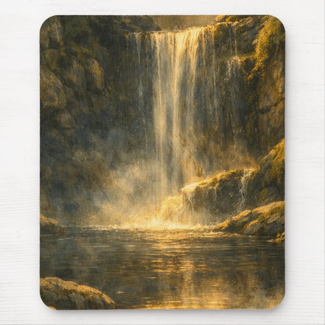 Hidden Forest Waterfall – Mousepad (Front)