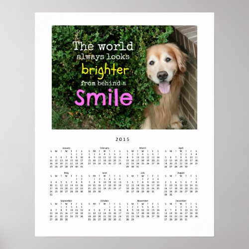 Hidden Golden Retriever Behind A Smile 2015 Poster