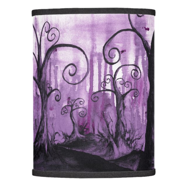 Hidden Hearts Trees Surreal Fantasy Landscape Art Lamp Shade (Front)
