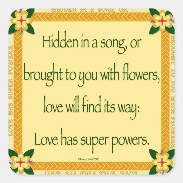 Hidden in a song stickers (Front)