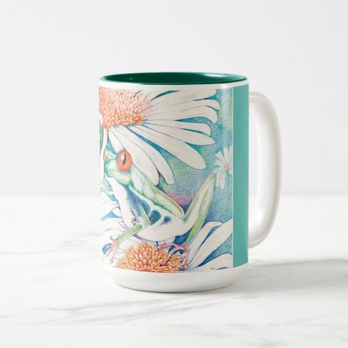 Hidden in the Daisies Two_Tone Coffee Mug