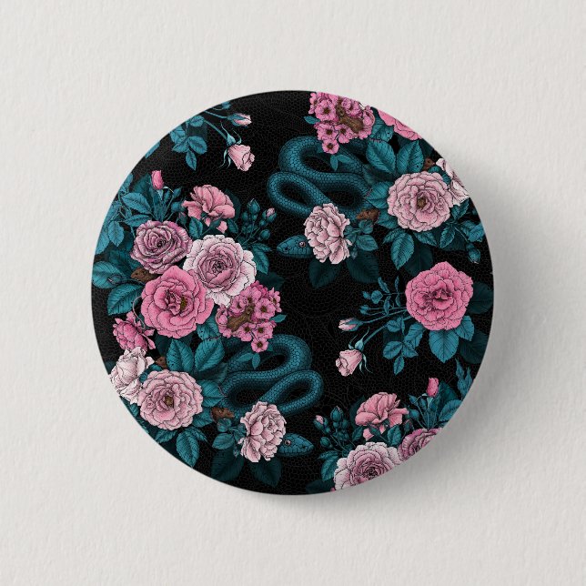 Hidden in the roses 2 button (Front)