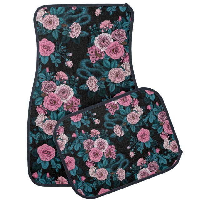 Hidden in the roses 2 car floor mat (Set)