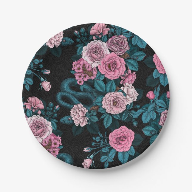 Hidden in the roses 2 paper plates (Front)