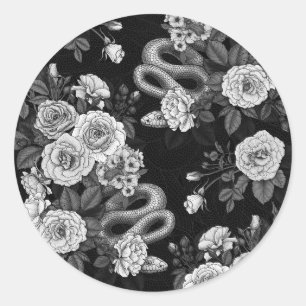 Hidden in the roses 3 classic round sticker