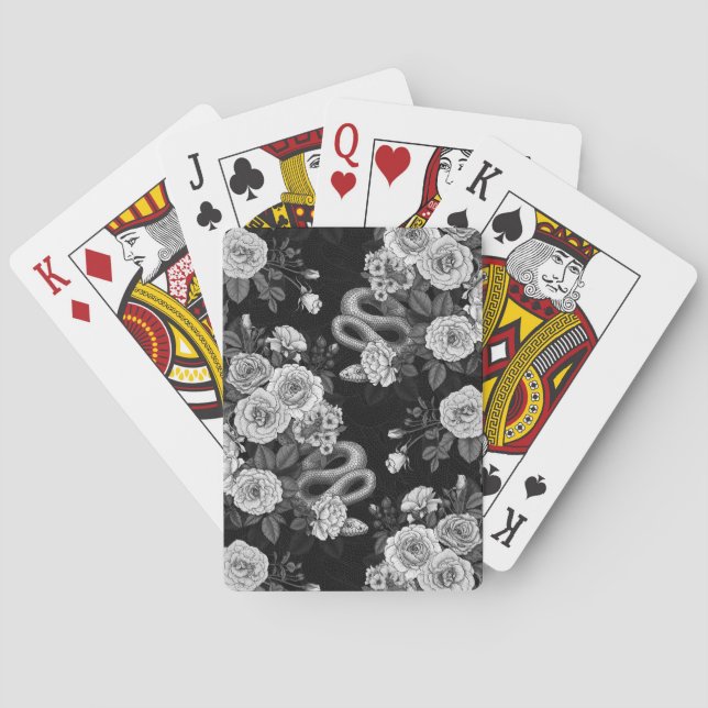 Hidden in the roses 3 poker cards (Back)