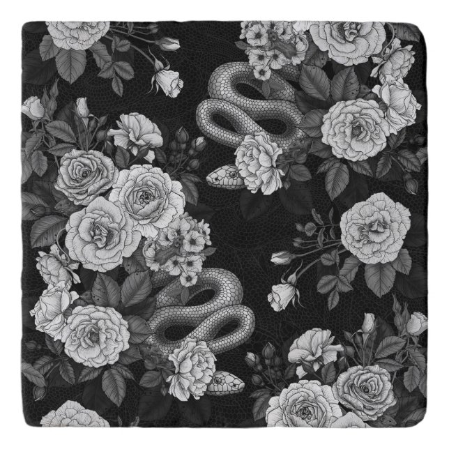 Hidden in the roses 3 trivet (Front)