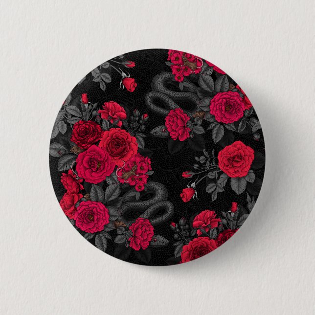 Hidden in the roses button (Front)