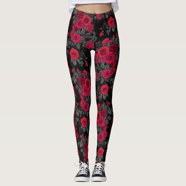 Hidden in the roses leggings (Front)