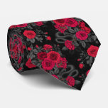 Hidden in the roses neck tie