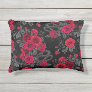 Hidden in the roses outdoor pillow
