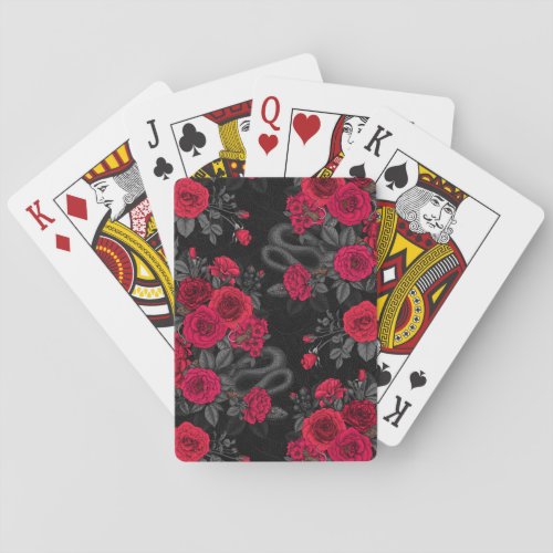 Hidden in the roses playing cards