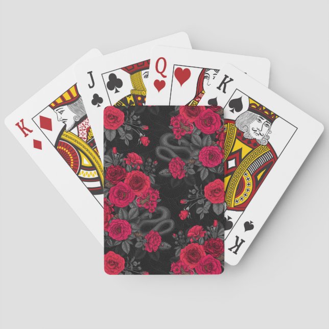 Hidden in the roses poker cards (Back)