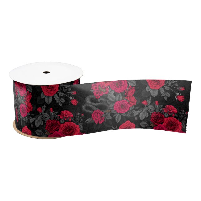Hidden in the roses satin ribbon (Spool)