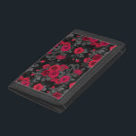 Hidden in the roses trifold wallet<br><div class="desc">Rose flowers,  mice and snakes hand- painted in Ps and Illustrator,  seamless pattern</div>