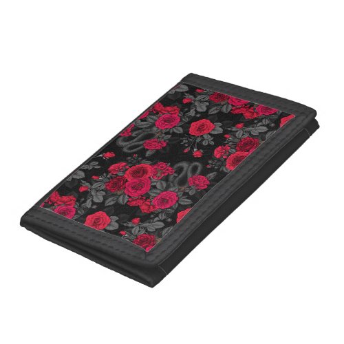 Hidden in the roses trifold wallet