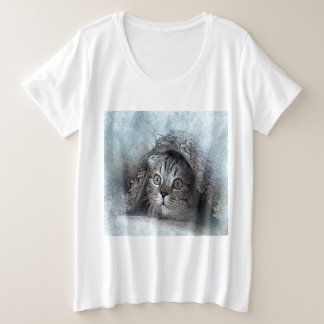 Hidden Kitten Plus Sized Women's T-Shirt 4x