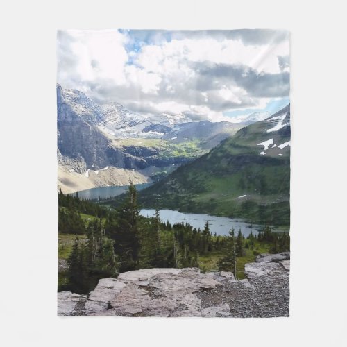 Hidden Lake Overlook Glacier National Park Montana Fleece Blanket