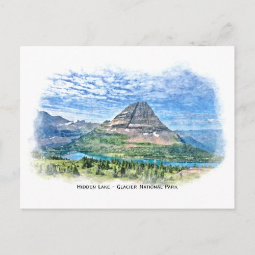 Hidden Lake Postcard Glacier National Park