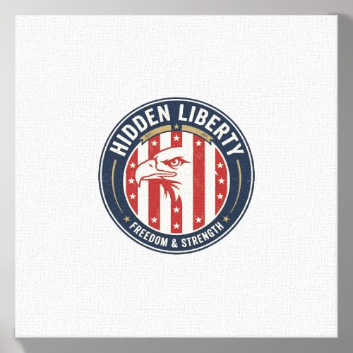 Hidden Liberty Patriotic Patriotic Optical Illusio Canvas Photo Tile
