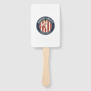 Hidden Liberty Patriotic Patriotic Optical Illusio Hand Fan