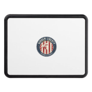 Hidden Liberty Patriotic Patriotic Optical Illusio Hitch Cover