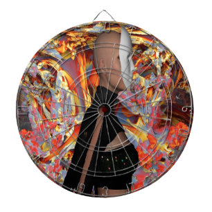 Hidden Mask Dartboard With Darts