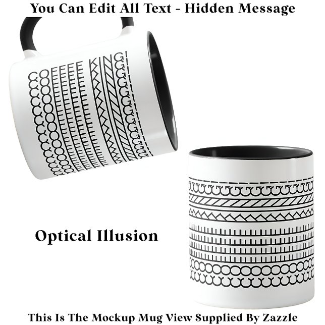 Hidden Message Coffee King 115B Funny Novelty Mug (Creator Uploaded)