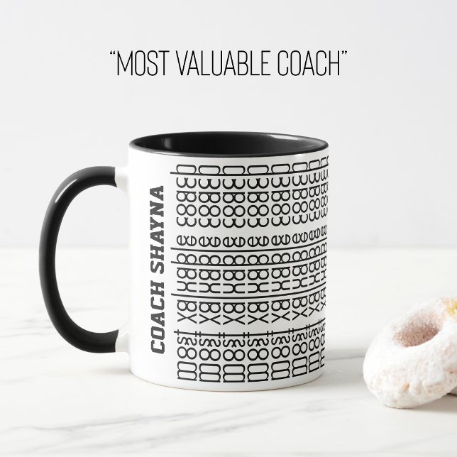 Hidden Message Custom Name Most Valuable Coach Mug (Creator Uploaded)