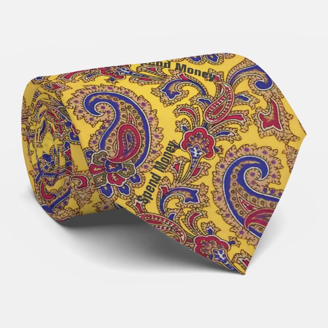 Hidden Message Necktie "Spend Money" or Customize (Rolled)