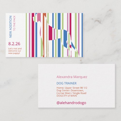 Hidden modern Ghost Great Dane Business Card