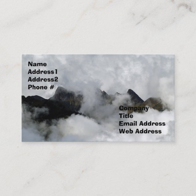 Hidden Mountain,Business Card (Front)