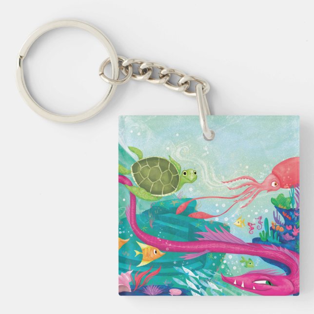 Hidden Ocean Treasures Keychain (Front)