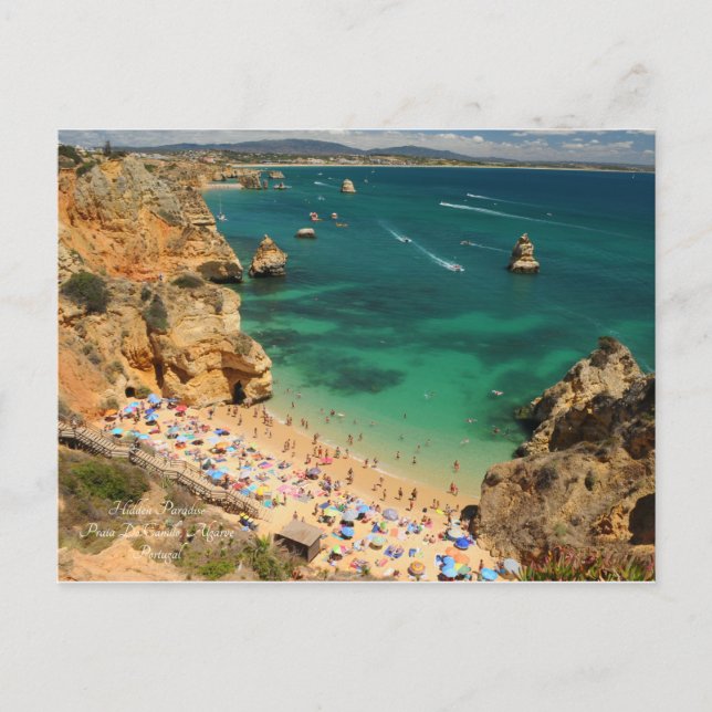 Hidden Paradise Praia Do Camilo, Algarve, Portugal Postcard (Front)