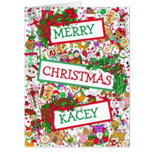 Hidden Pictures Search Children's Large Christmas Card