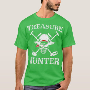 Hidden Treasure Hunter Pirate Metal Detector Gold T-Shirt