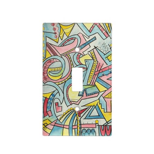 Hidden Treasure_Whimsical Abstract Art Light Switch Cover